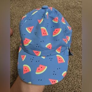 Blue sunhat with Watermelon Print